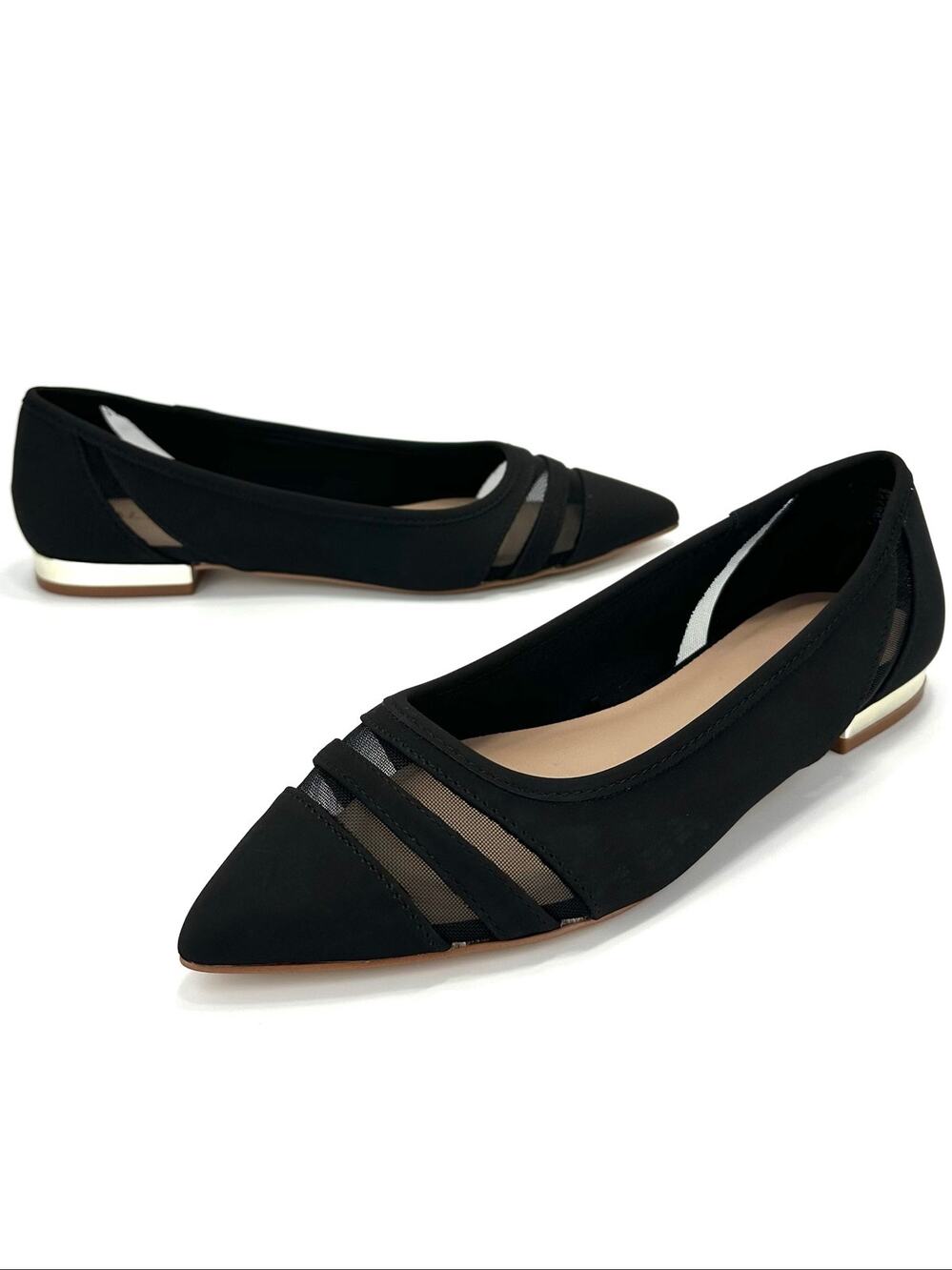 Aldo Hannie Ballet Flats Size 8M Black Ballerina Cushioned Footbed Pointed Toe